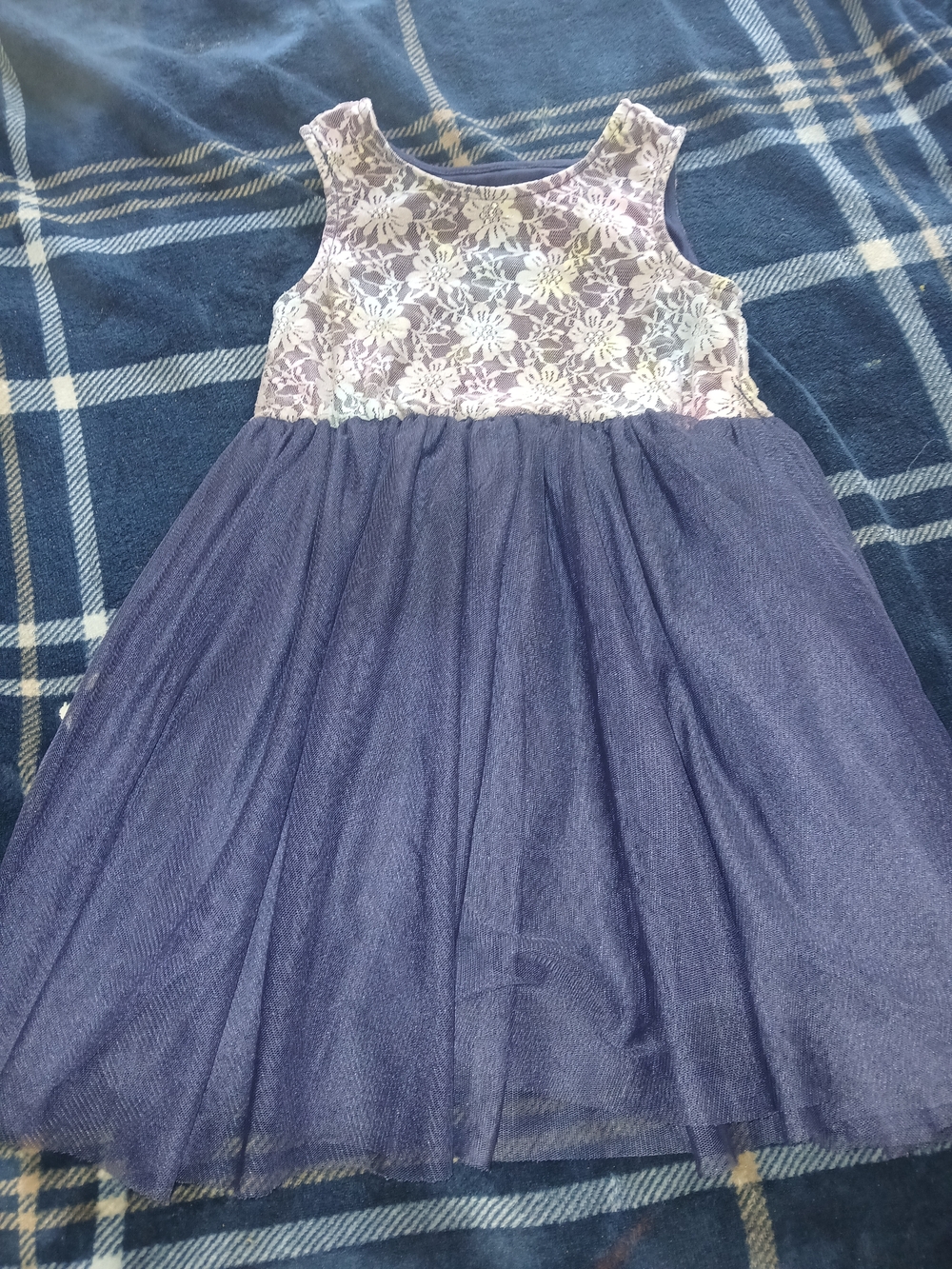 1989 Place Girls Lavender Lace Bodice Tulle Skirt Dress